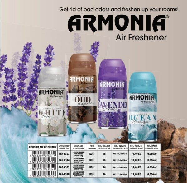 ARMONIA SPRAY DE CAMERA DE REZERVĂ 260 ML WHITE ROSE